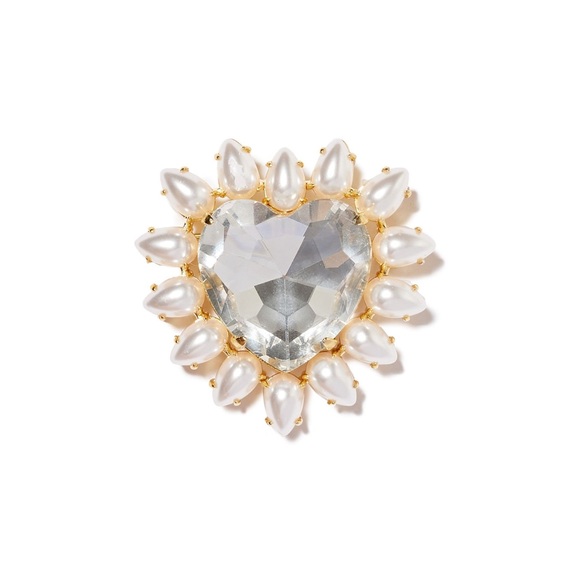 $150 LELE SADOUGHI Sweetheart Large Crystal Brooch - Picture 6 of 6